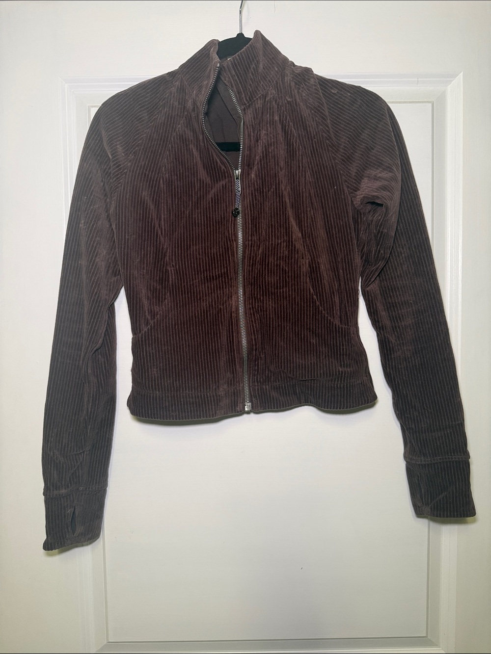 lululemon athletica Chocolate Brown Corduroy Zip Jacket